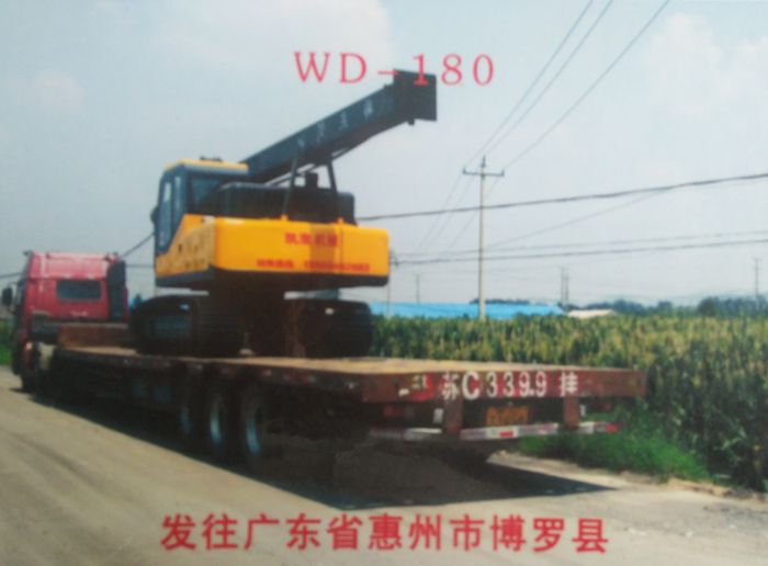 发往广东省惠州市WD-180履带式旋挖钻机